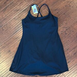 HALARA Black dress with attached shorts with pockets